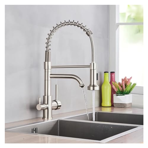 Purification Kitchen Faucet Compatible with Kitchen Water Filter Tap Three Ways Sink Mixer 360 Rotation,Modern Chandelier