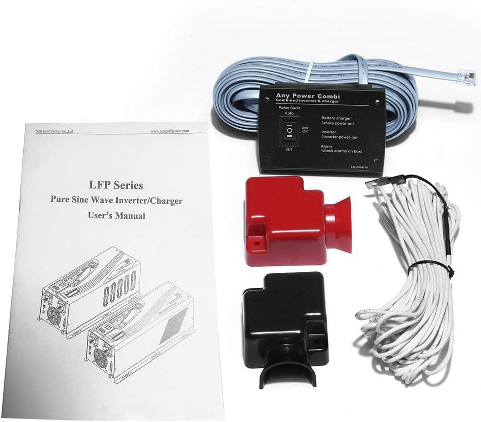 SUNGOLDPOWER 4000W 24Vdc Pure Sine Wave Inverter Low Frequency 240Vac Input 120Vac/240Vac Output Split Phase with Battery Charger Off-Grid 12000W Peak
