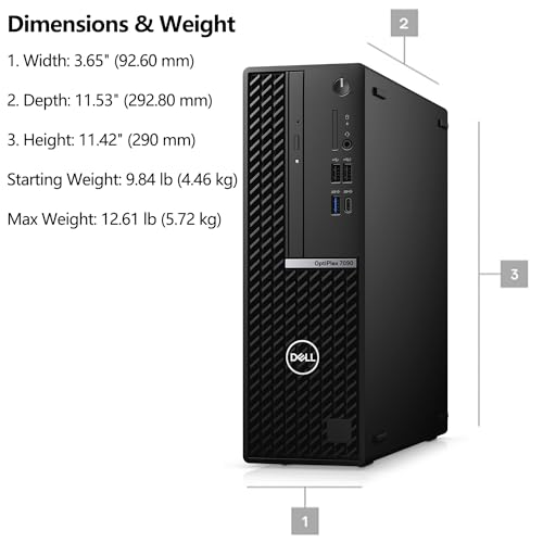 Dell OptiPlex 7000 7090 SFF Small Form Factor Business Desktop Computer, Intel Octa-Core i7-11700 Up to 4.9GHz, 32GB DDR4 RAM, 1TB PCIe SSD, DVDRW, WiFi, Bluetooth, Keyboard & Mouse, Windows 11 Pro