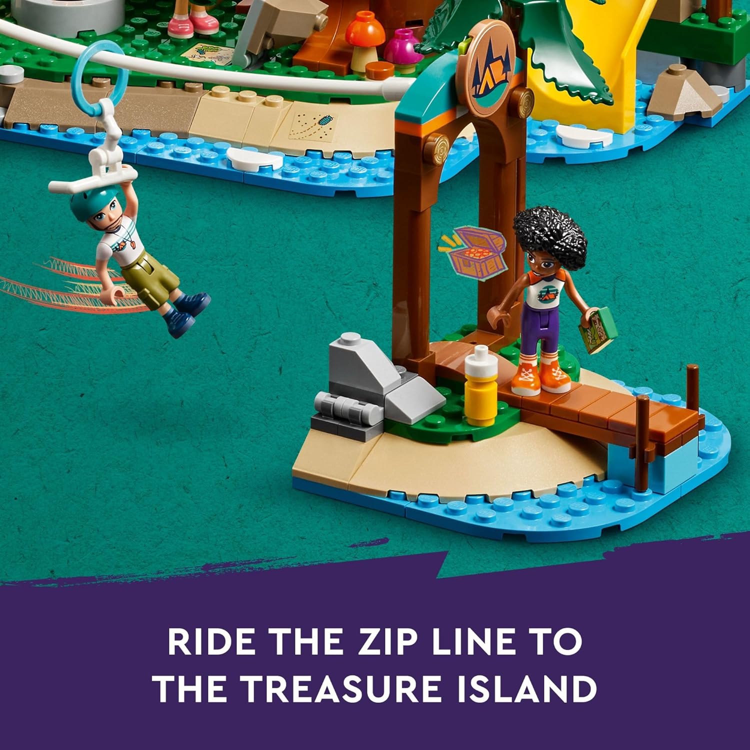 LEGO Friends Adventure Camp Tree House Toy with Doll Accessories, Outdoor Toy Playset for Kids with 5 Mini Dolls and 5 Animal Figures, Awesome Summer Gift for Girls and Boys Ages 8 and Up, 42631