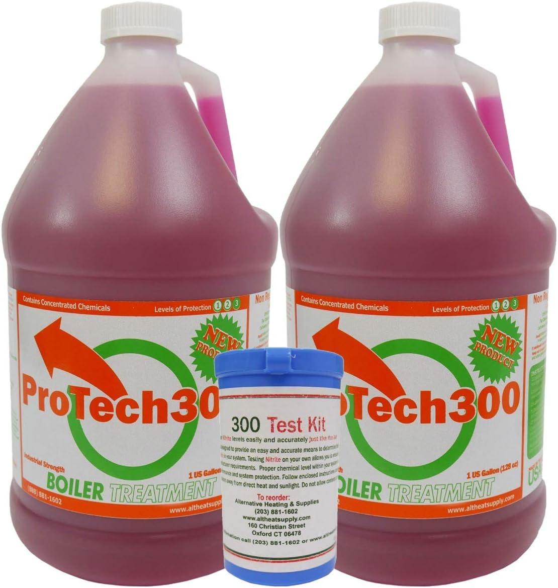 AHS Outdoor Wood Boiler Water Treatment Rust Inhibitor- 2 ProTech 300 & Test Kit
