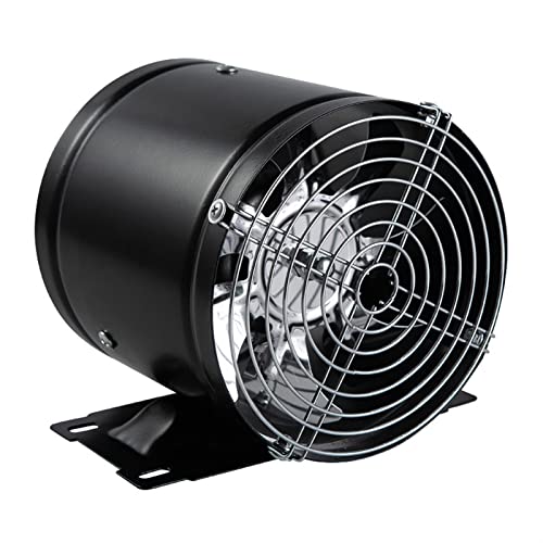 HASMI Exhaust Fan Window Duct Air Ventilation Blower with Mounting Base and Protection Mesh, 6/7/8 Inch Ventilator Booster Extractor for Toilet Kitchen Industrial Fan Ventilation Fan