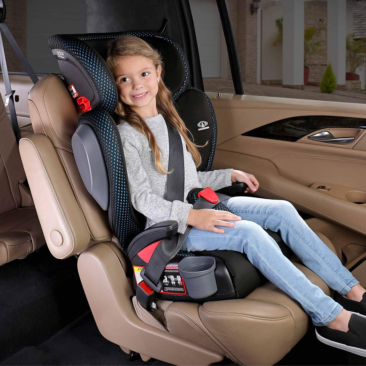 Britax Highpoint 2-Stage Belt-Positioning Booster Car Seat, Cool Flow