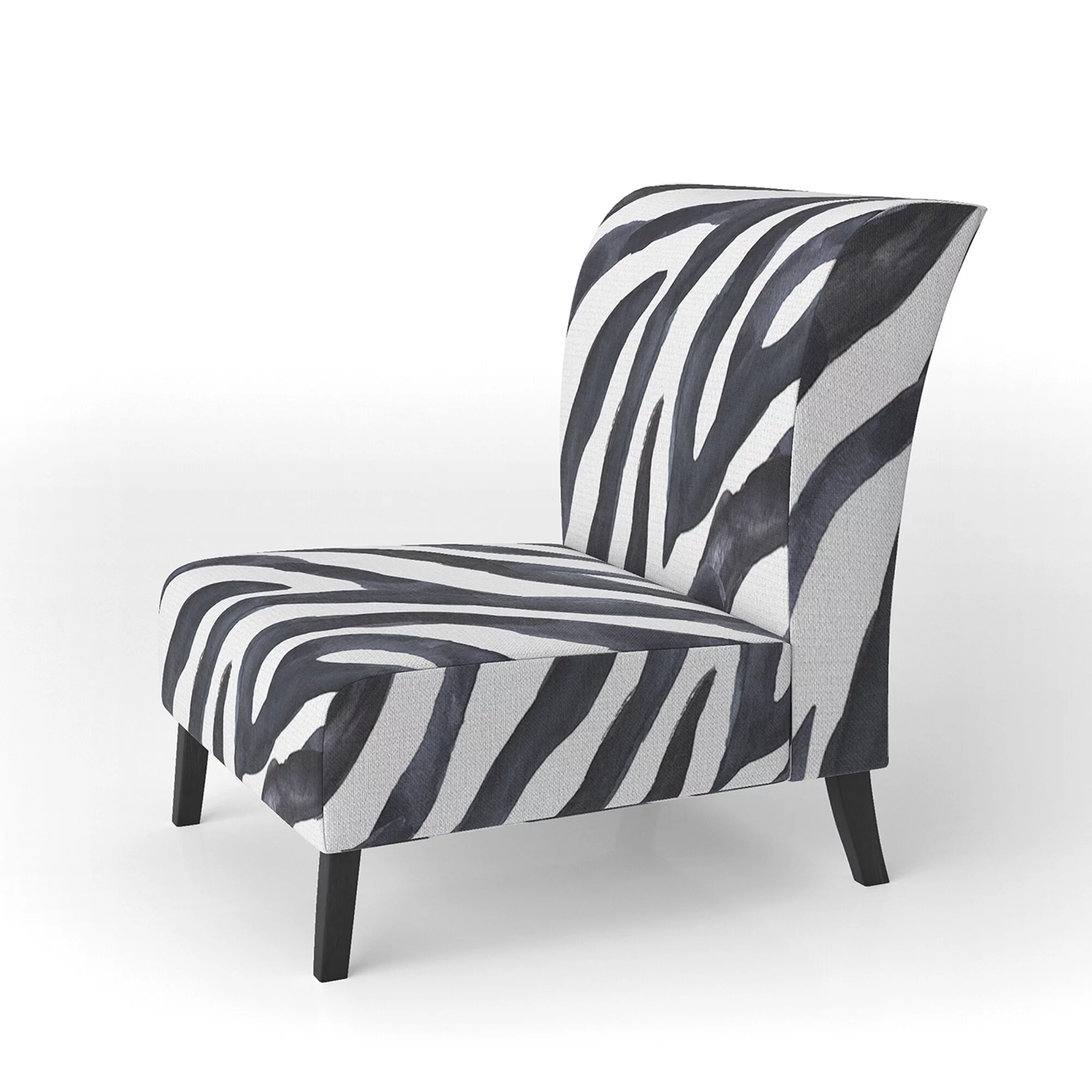 Designart "Zebra Striped " Upholstered Cabin & Lodge Accent Chair and Arm Chair