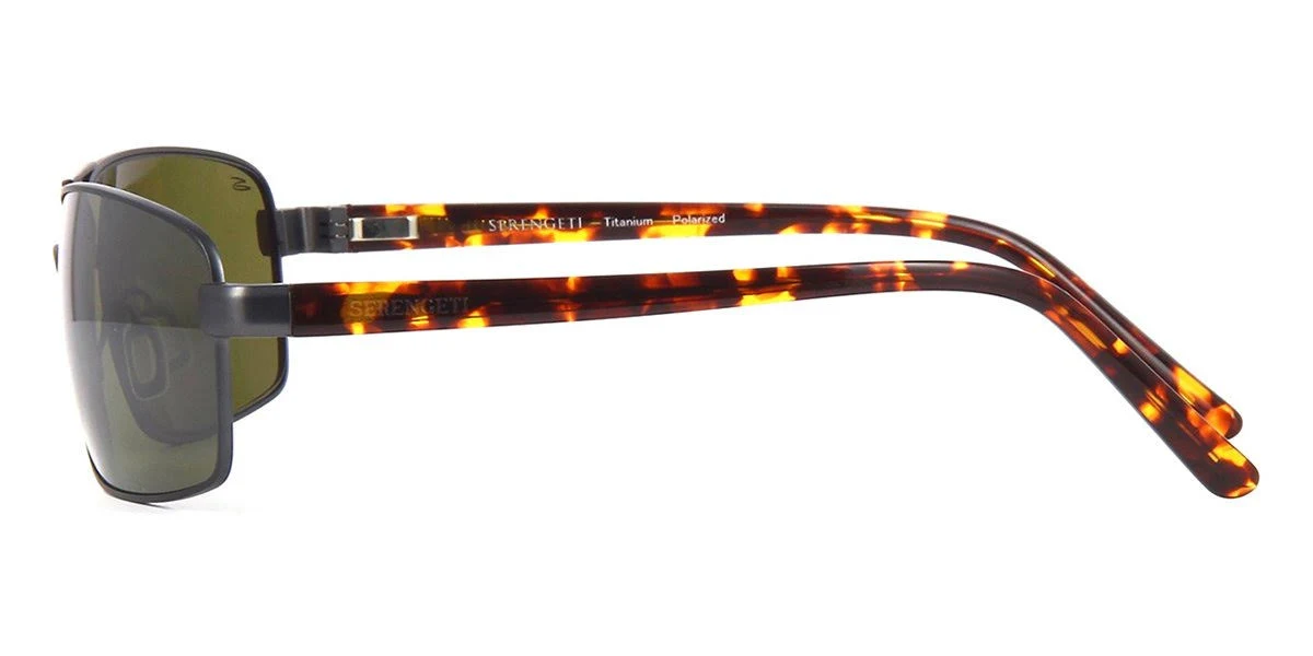 Serengeti San Remo Polarized Sunglasses, Satin Gunmetal/Tortoise