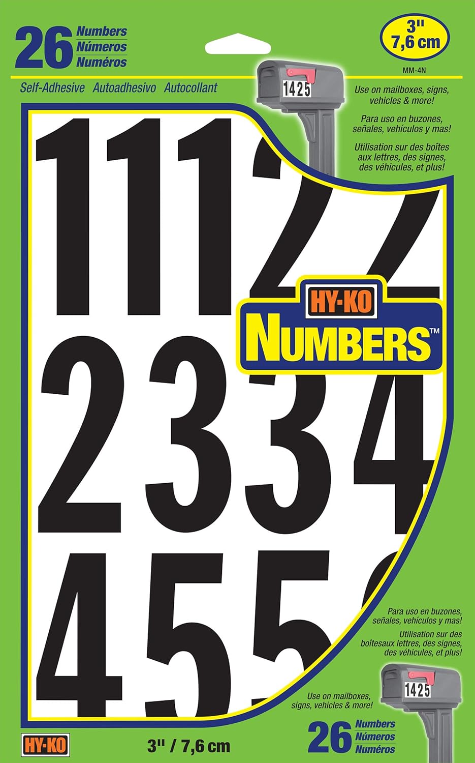 Step2 MailMaster Plus Mailbox, Easy to Install, Mailboxes for Outside, Heavy-Duty, Weather Resistant, Stone Gray & Hy-Ko Prod. MM-4N26 Boat Number Assortment
