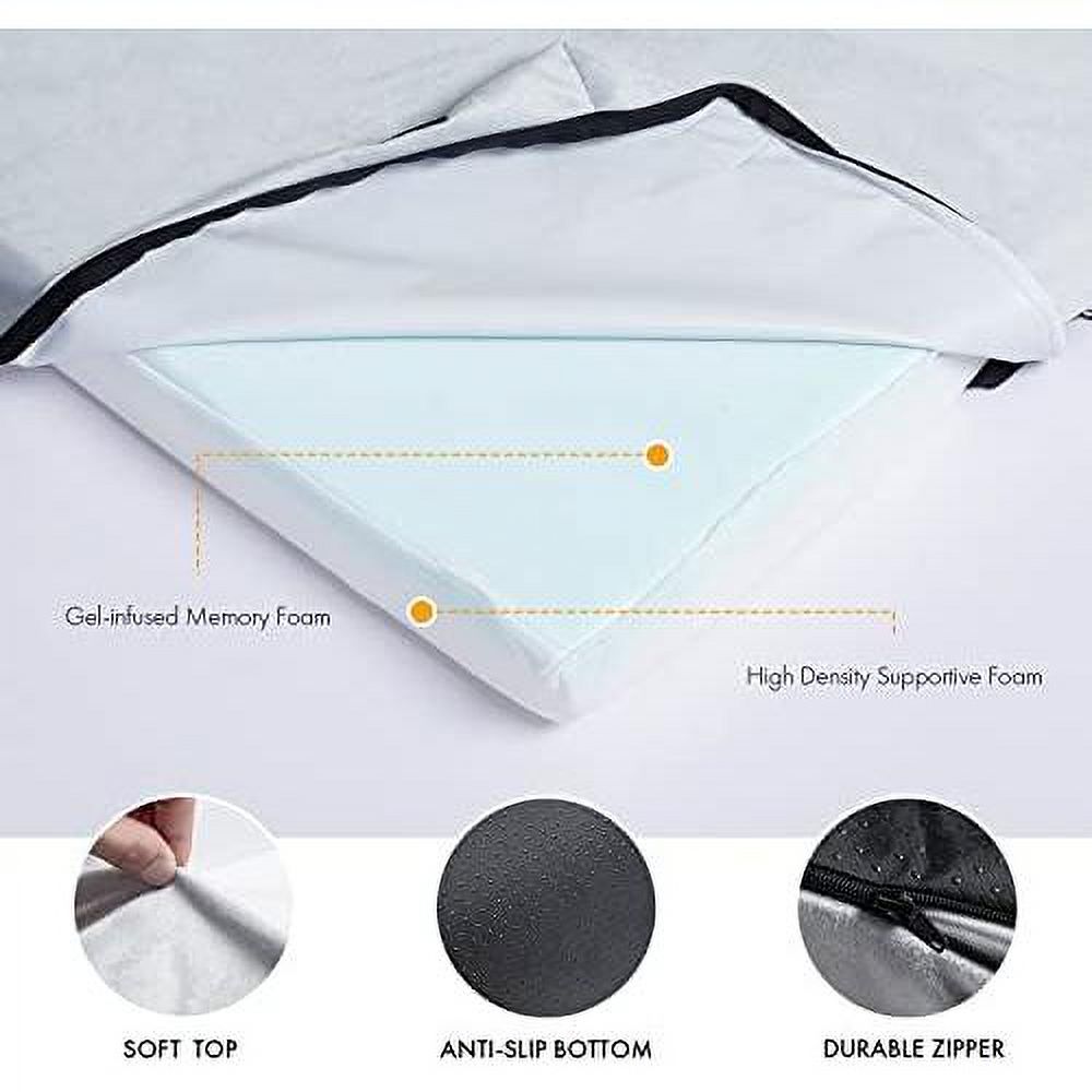 Memory Foam Camping Mattress Portable Travel Sleeping Pad Floor Guest Bed Tent Mattress Removable Waterproof Cover Travel Bag