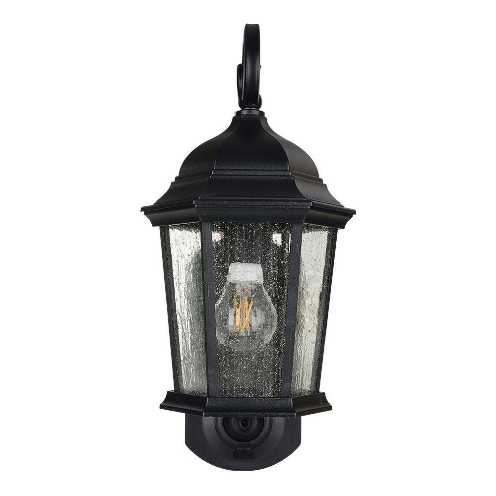 Maximus Camera Porch Light, HD Camera with Siren Alarm, Smart Motion Detection - Bronze