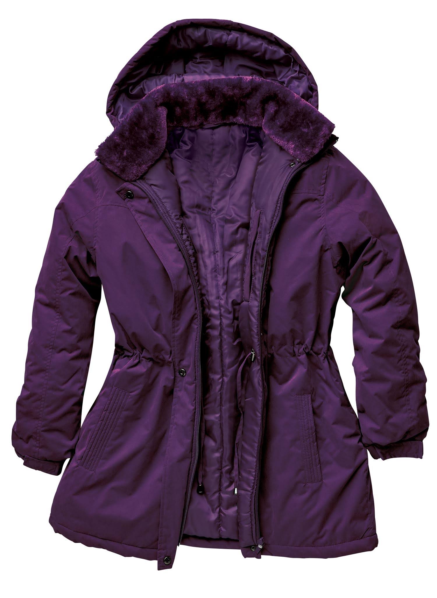 Versatile Cold Weather Anorak Coat - Medium - Eggplant AmeriMark