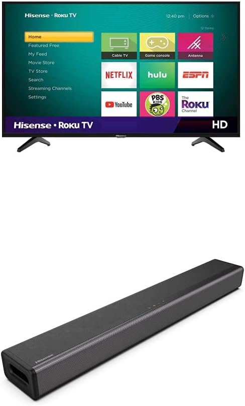 Hisense 40-Inch Class H4 Series LED Roku Smart TV with Alexa Compatibility (40H4F, 2020 Model)