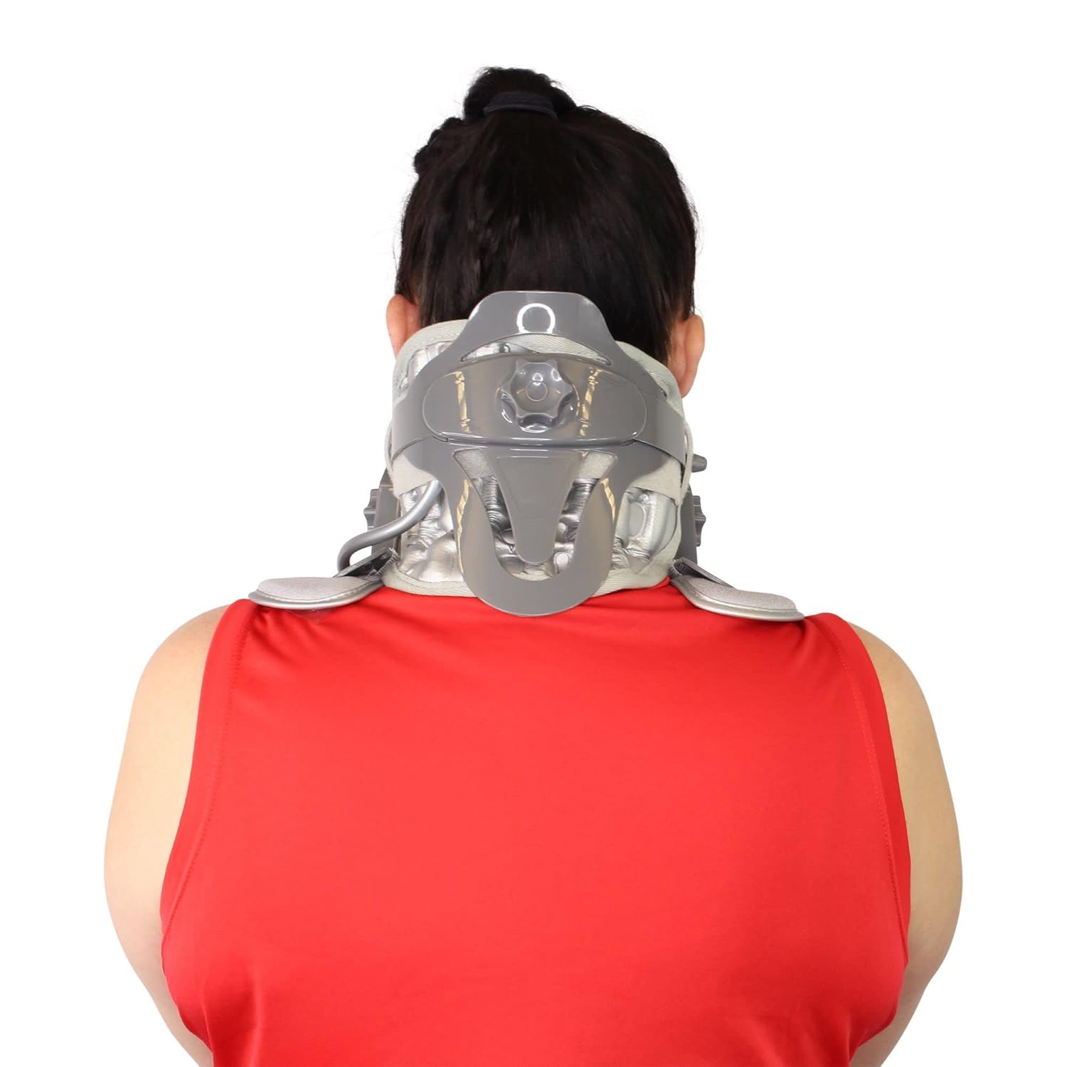 Brace Direct Cervical Neck Air Traction Collar and Stretcher- Relief for Neck and Shoulder Pain, Tension, Strain, or Pinched Nerves, Plus Improves Spine Alignment and Posture; Fully Adjustable