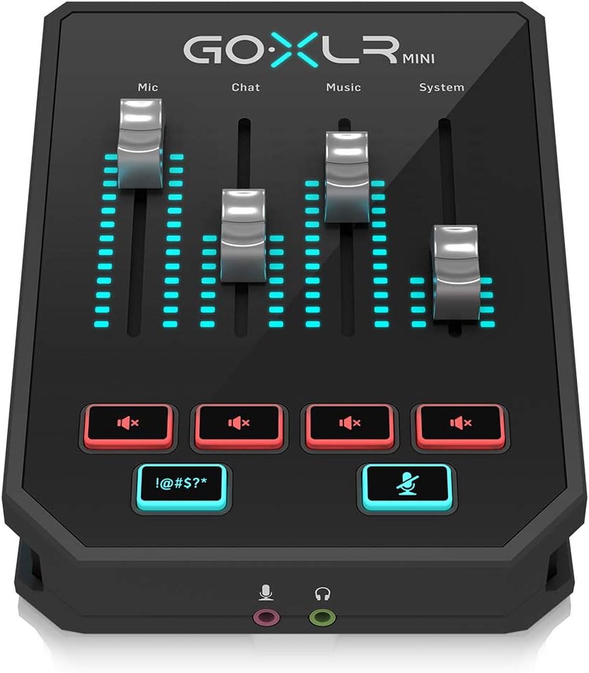 TC-Helicon GoXLR Mini Online Broadcast Mixer with USB/Audio Interface and Midas Preamp (GOXLRMINI)