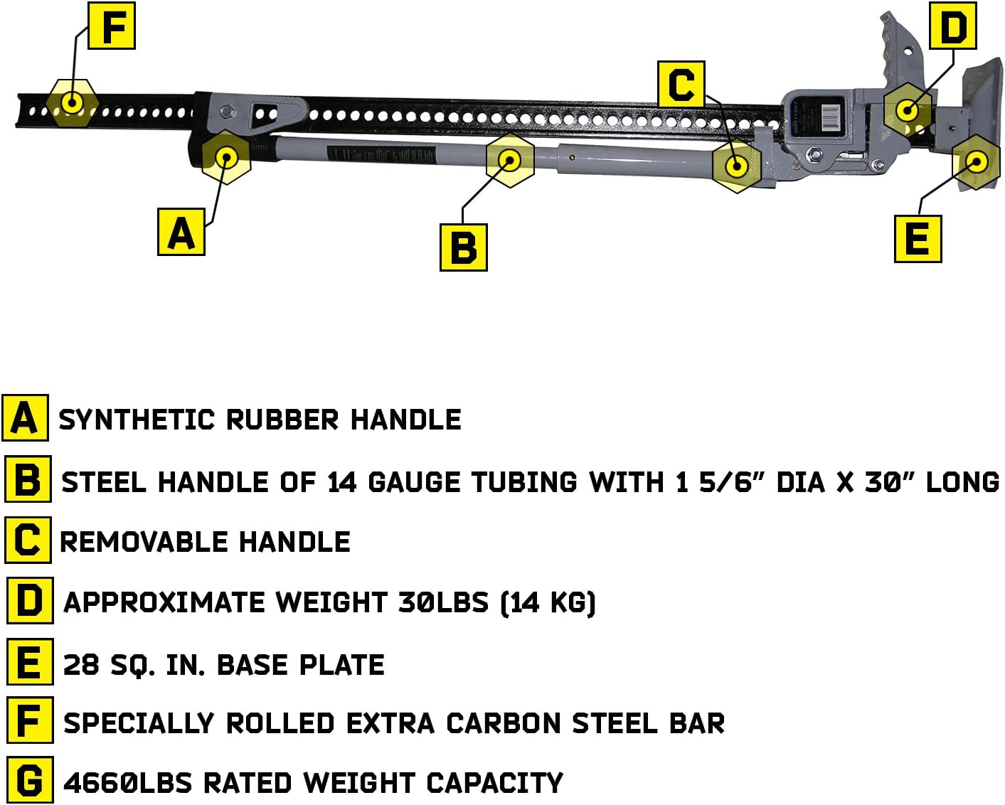 Smittybilt 2722 Universal Trail Jack - 54"