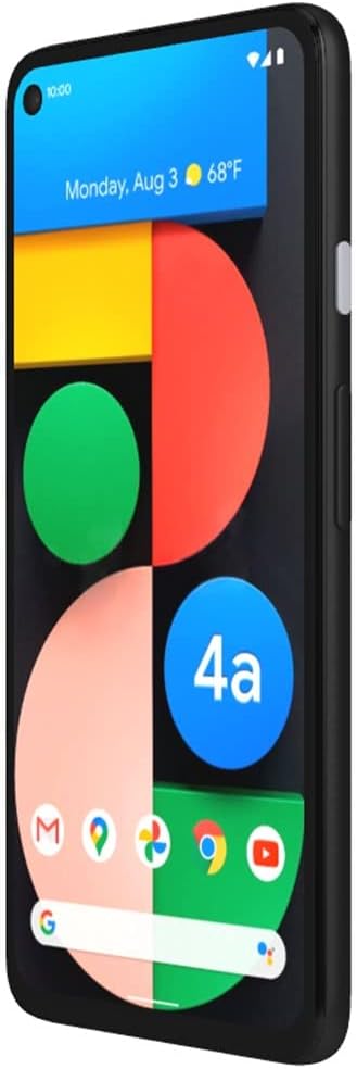 Google Pixel 4a with 5G (128GB, 6GB) 6.2" OLED, Snapdragon 765G, 4K Dual Camera, 4G LTE Fully Unlocked (for AT&T, T-Mobile, Verizon, Global) (US 5G Model w/Fast Car Charger, Just Black) (Renewed)