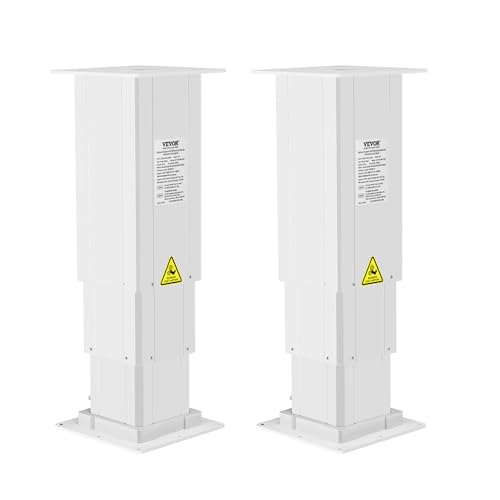 VEVOR Electric Lifting Column System, 176 lbs Lift Table, 14.2-31.1 in Height Range, Three-Stage Adjustable Desk Column, Telescopic Table Leg, Comes with Power-Supply Option to Control up/Down Motion