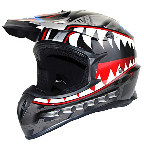 1Storm Adult Motocross Helmet BMX MX ATV Dirt Bike Downhill Mountain Bike Helmet Racing Monster Shark Style HKY_SC09S