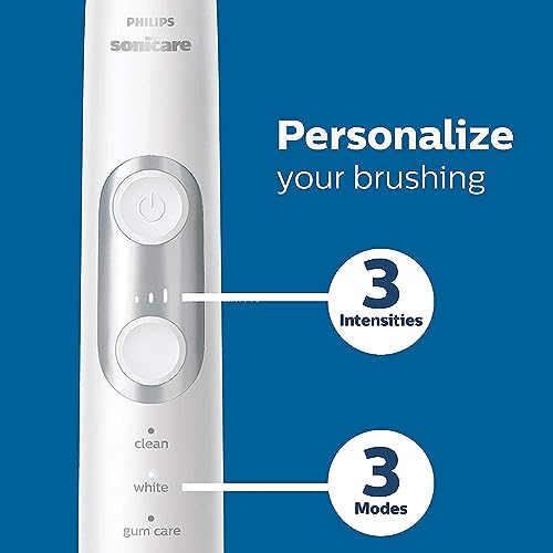 Philips Sonicare ProtectiveClean 6100 Rechargeable Electric Power Toothbrush, Frustration Free Packaging, White, HX6877/33