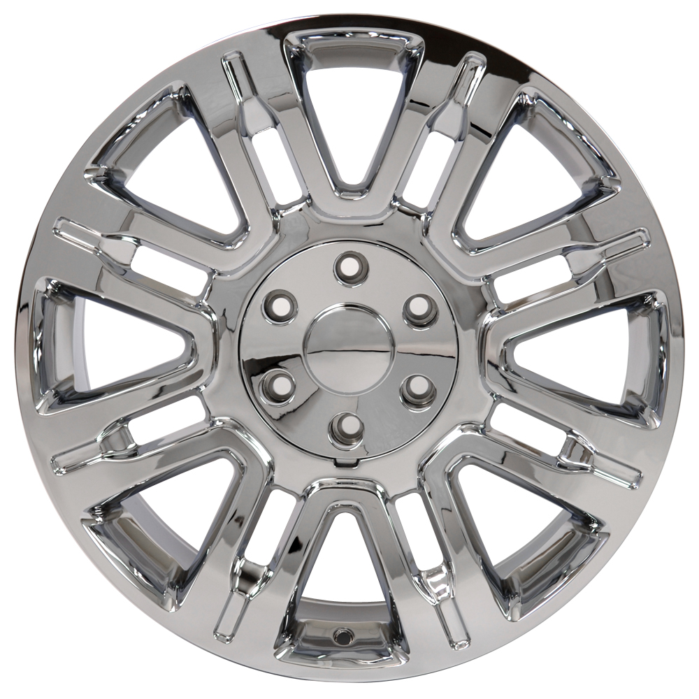 20x8.5 inch Chrome 3788 Wheels & 275/55R20 Goodyear Tires Fits Ford Trucks - Expedition Style Rims