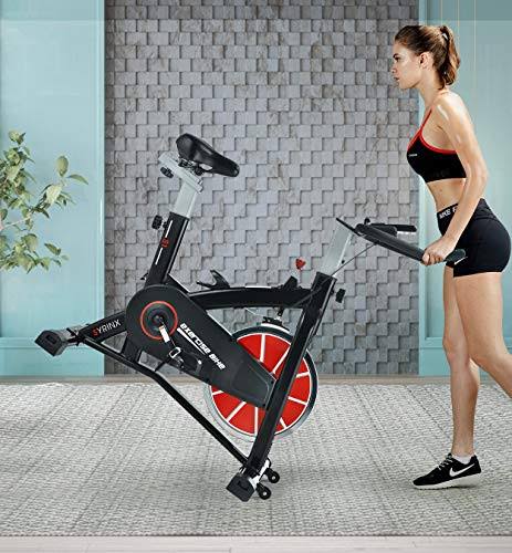 Syrinx Indoor Cycling Bike-Belt Drive Exercise Bike,Stationary Cycle Bike for Home Cardio Gym Workout (Black)