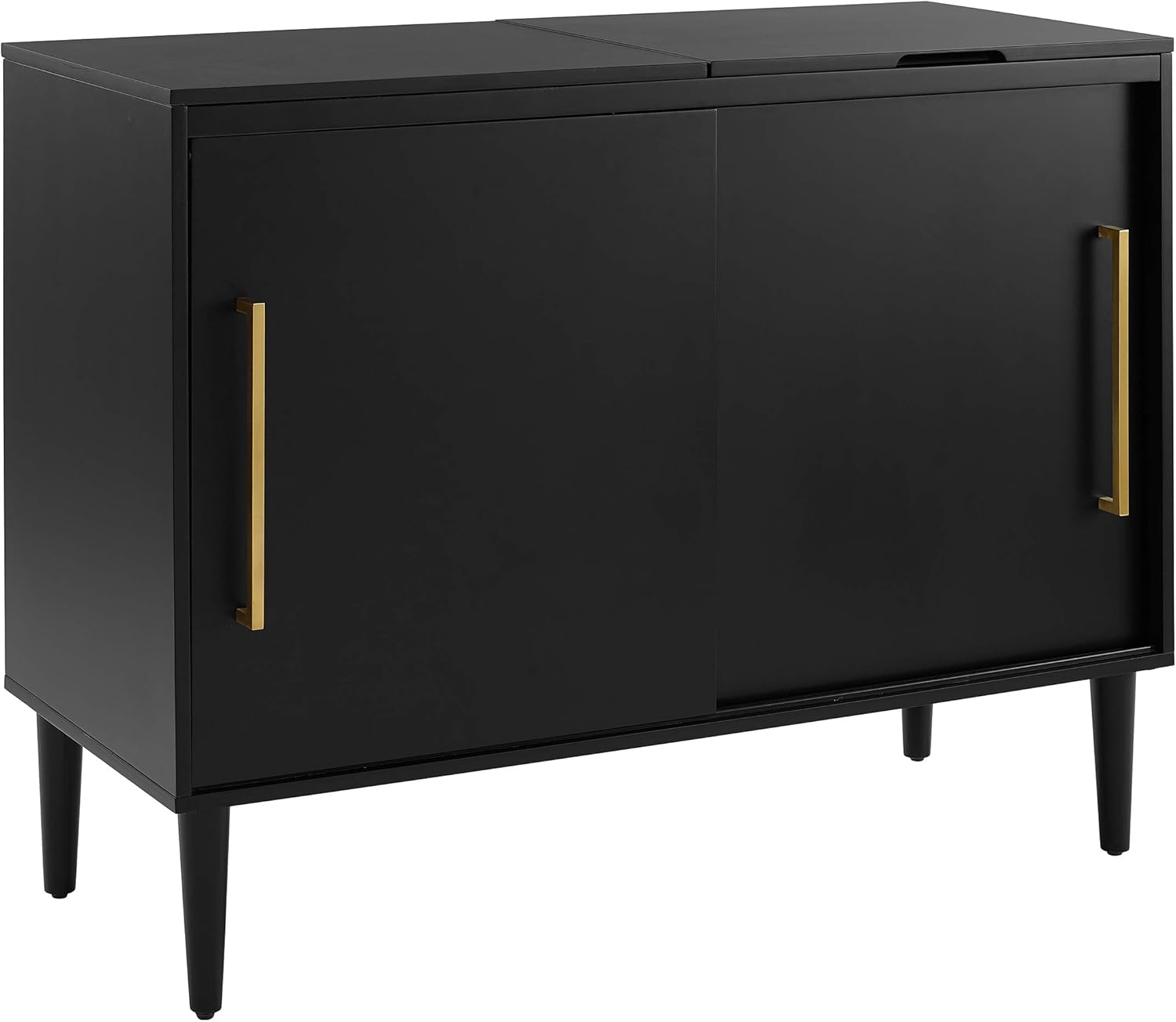 Crosley Furniture Everett Mid-Century Modern Media Console, Mahogany