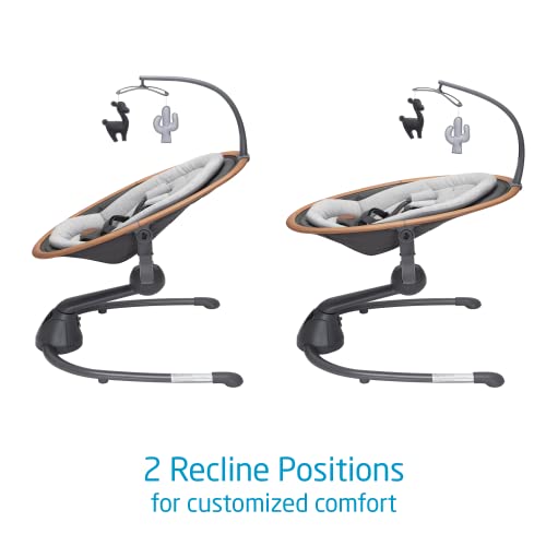Maxi-Cosi Cassia Baby Swings for Infants: Smart Portable Baby Swing with Music, Lightweight & Foldable Baby Swing, 360 Rotation Infant Swing, Classic Oat