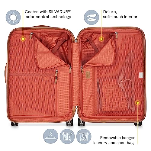 DELSEY PARIS Chatelet Air 2.0 Hardside Luggage with Spinner Wheels, Angora, Checked-Large 28 Inch