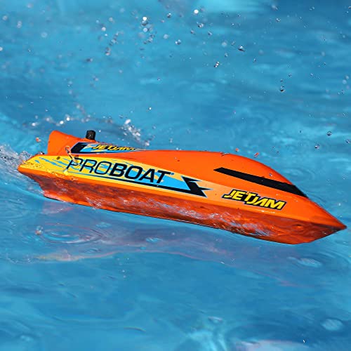 Pro Boat RC Jet Jam V2 12" Self-Righting Pool Racer Brushed RTR Batteries for Transmitter Not Included Orange PRB08031V2T1