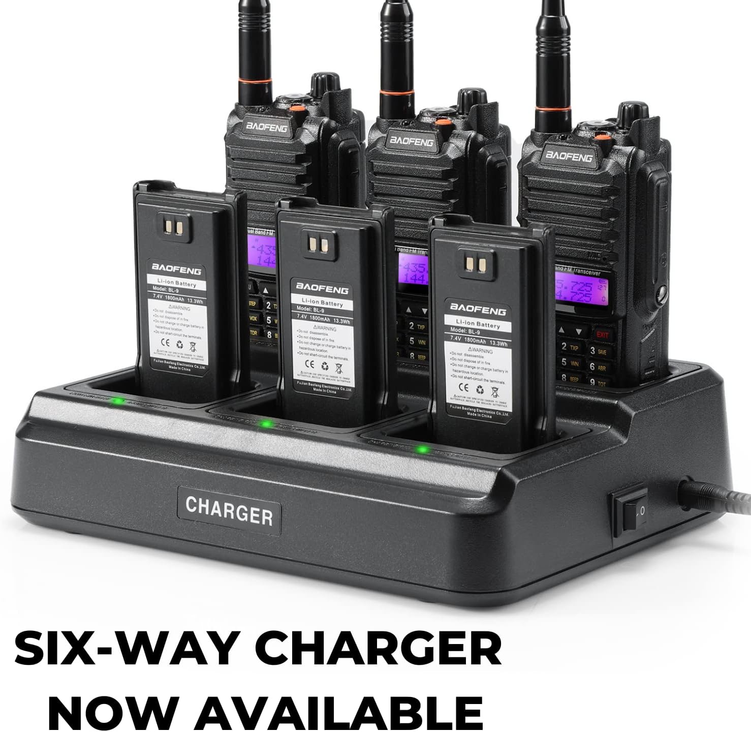 BAOFENG UV-9G GMRS Radio Waterproof IP67, Outdoors Two Way Radios Long Range Rechargeable, Handheld Dual Band NOAA Scanner, GMRS Repeater Capable, Programming Cable Included