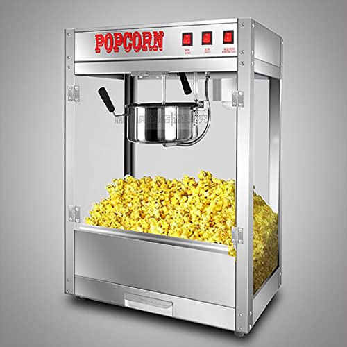 Popcorn Machine,Retro Popcorn Maker, Hot Air Popcorn Machine, 1300W Hot Air Commercial Popcorn Popper with Measuring Cup, Fast Popping, for Party Christmas and Movie Nights