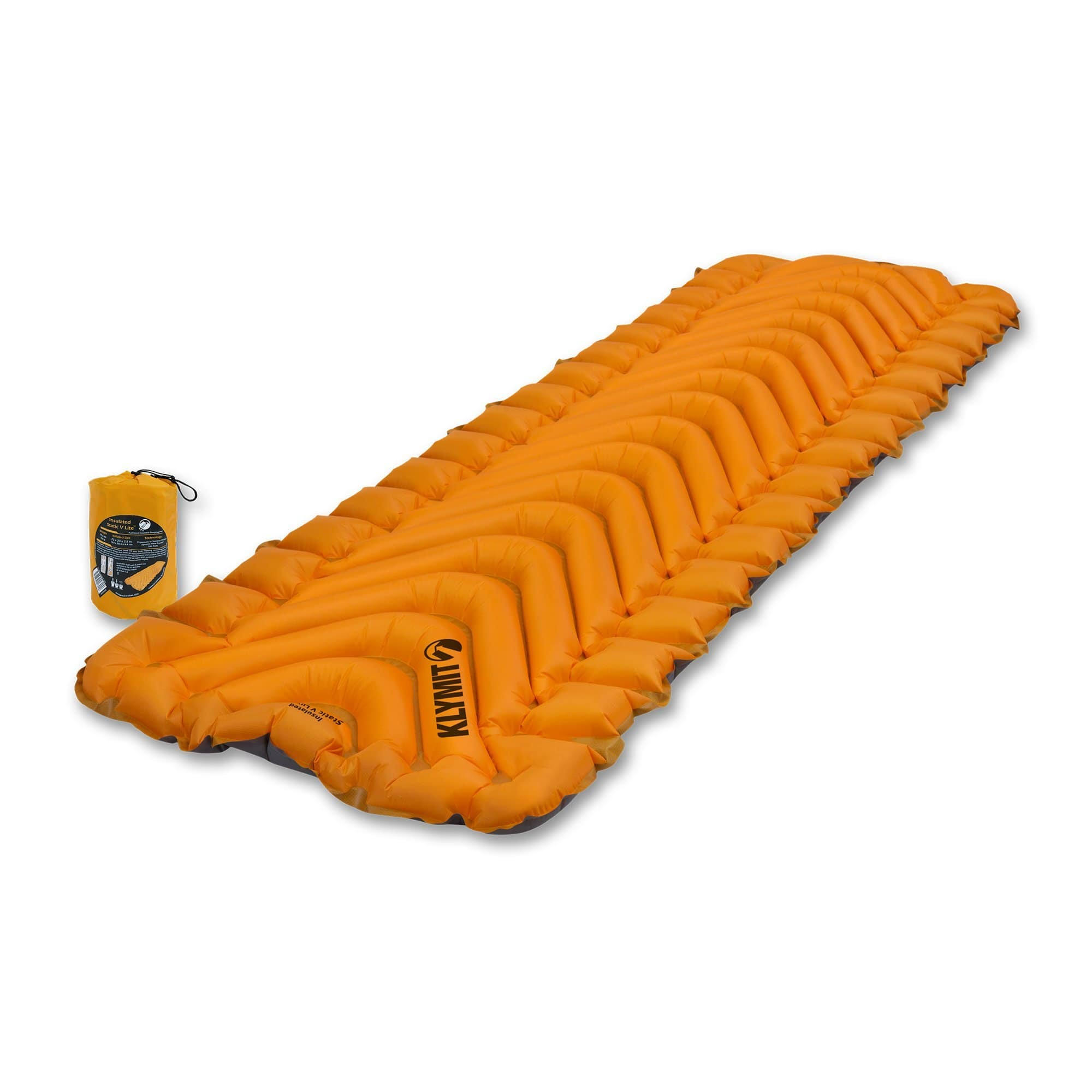 Klymit Insulated Static V Lite Camping Pad, Orange