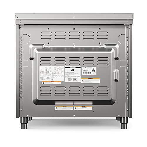 KoolMore 36 Inch All-Electric Range Oven with Ceramic Cooktop Burners, Stainless Steel Kitchen Stove with Large Capacity Convection Cooking, 4.3 cu. ft. (KM-FR36EE-SS)