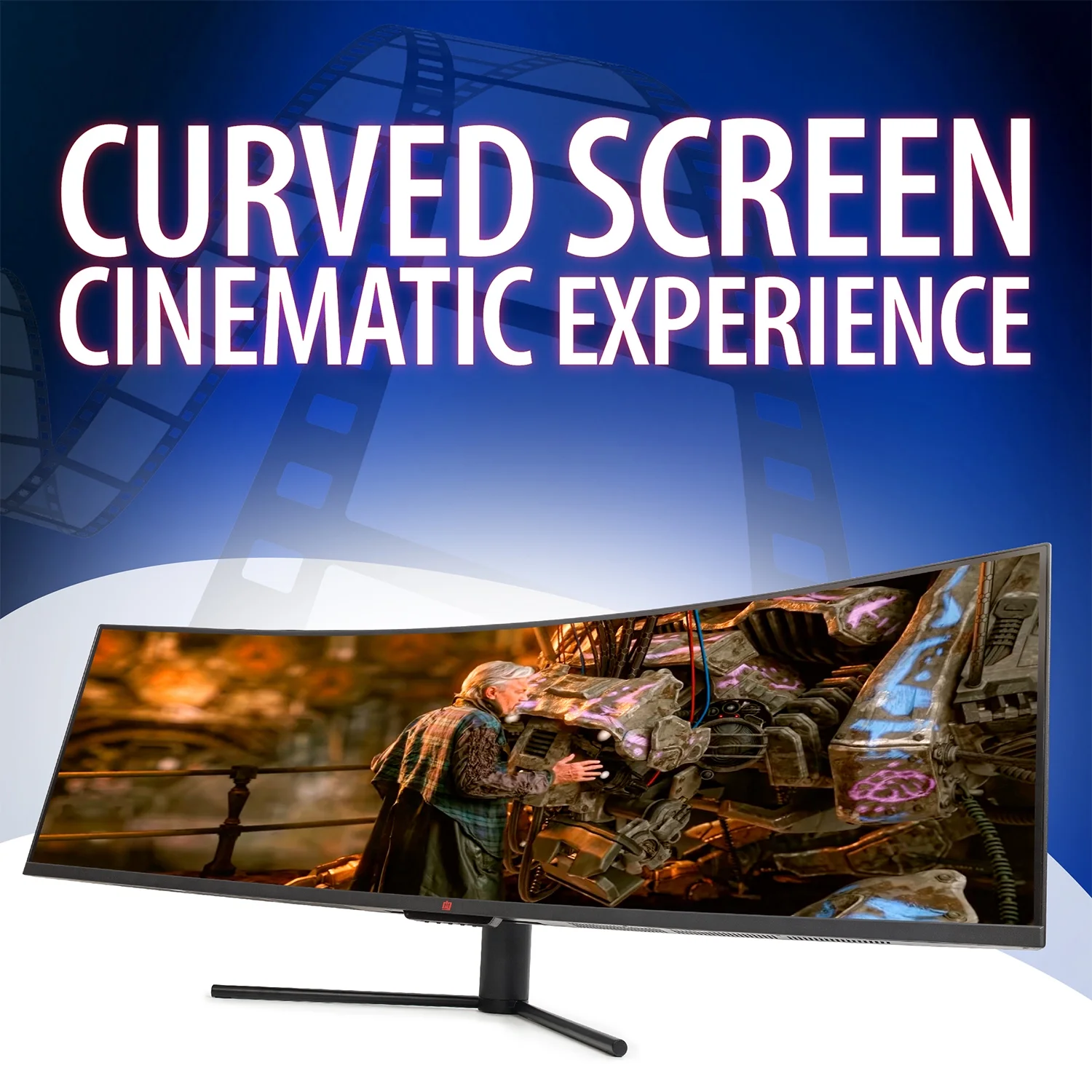Deco Gear 49" Curved Ultrawide E-LED Gaming Monitor, 32:9 Aspect Ratio, Immersive 3840x1080 Resolution, 144Hz Refresh Rate, 3000:1 Contrast Ratio (DGVIEW490)