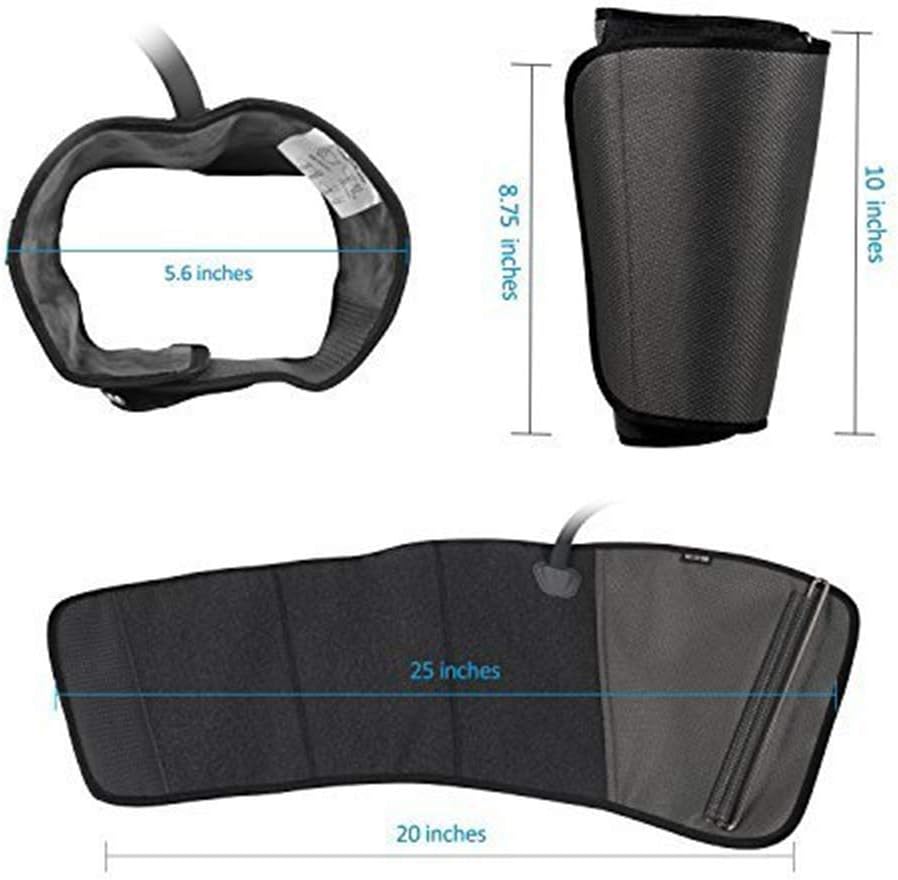 CINCOM Leg Massager for Circulation Air Compression Calf Wraps with 2 Modes 3 Intensities and Helpful for RLS and Edema