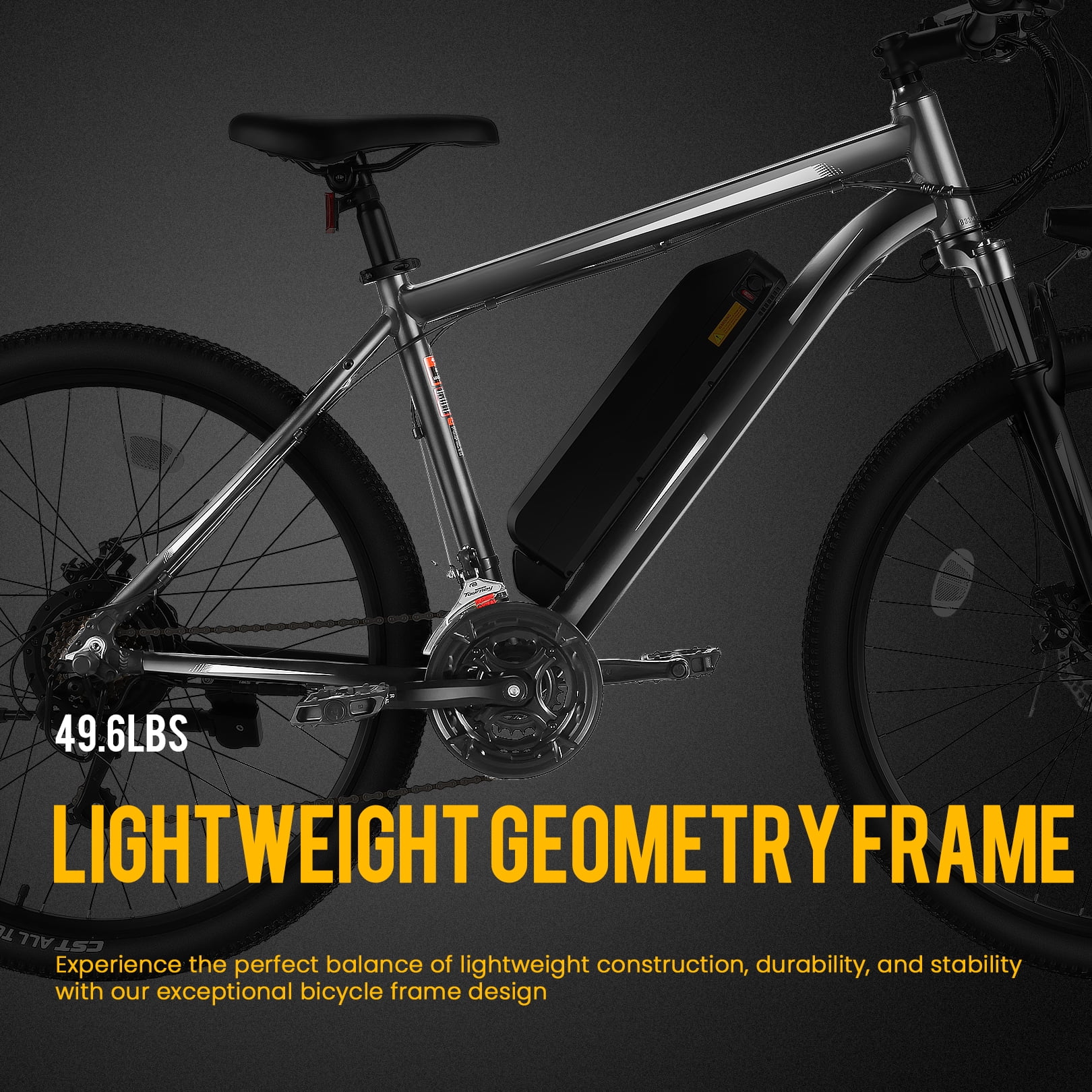VIBESPARK 27.5" Electric Bike for Adults 500W Mountain Bike 19.8MPH Adult Electric Bicycles Electric Commuter Bike with Removable Battery Shimano 21 Speed Ebike