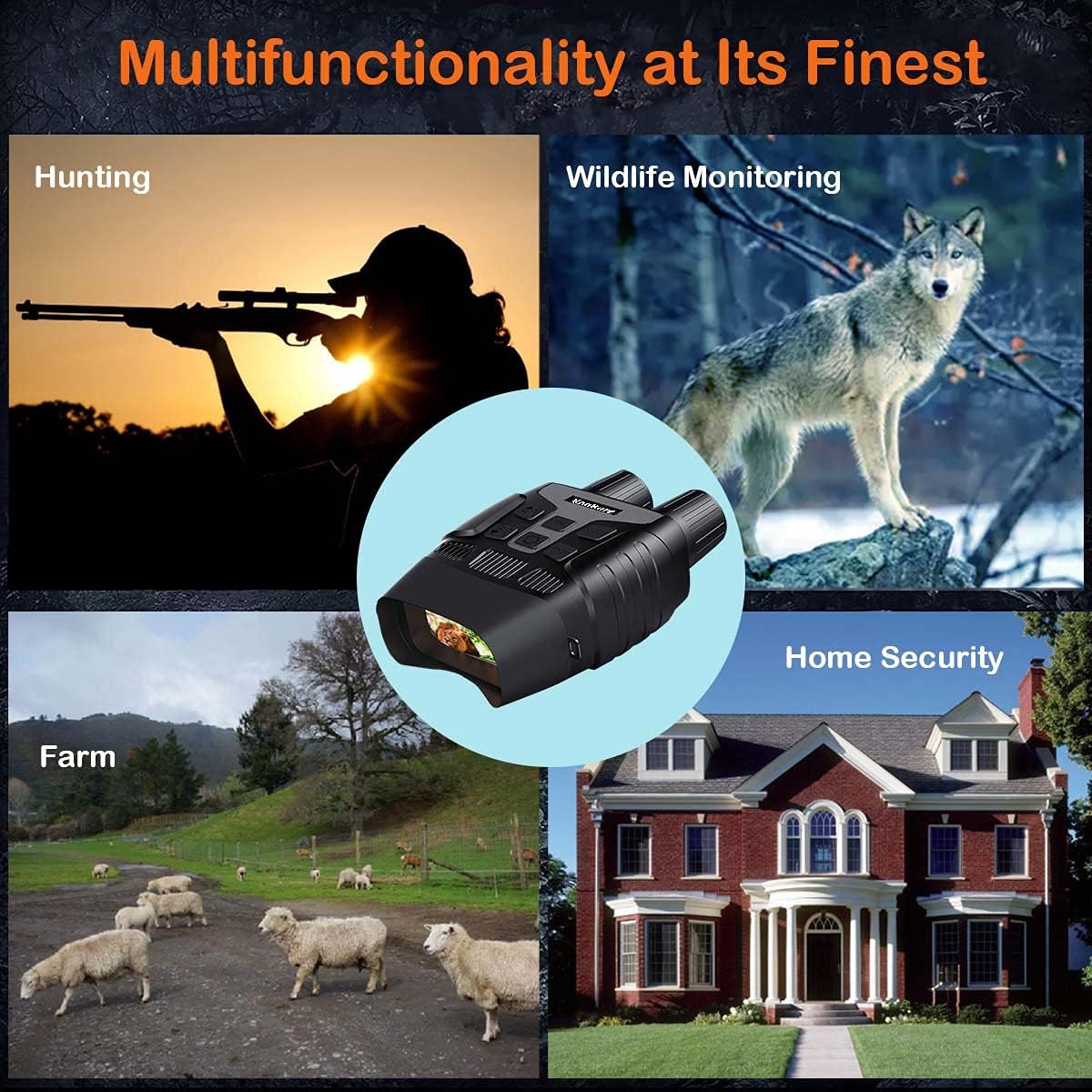 Night Vision Binoculars Night Vision Goggles Digital Infrared Goggles Night Vision for Adults Hunting Binoculars Day and Night Night Vision Scope for Hunting,Spotting,Surveillance with 32G Card