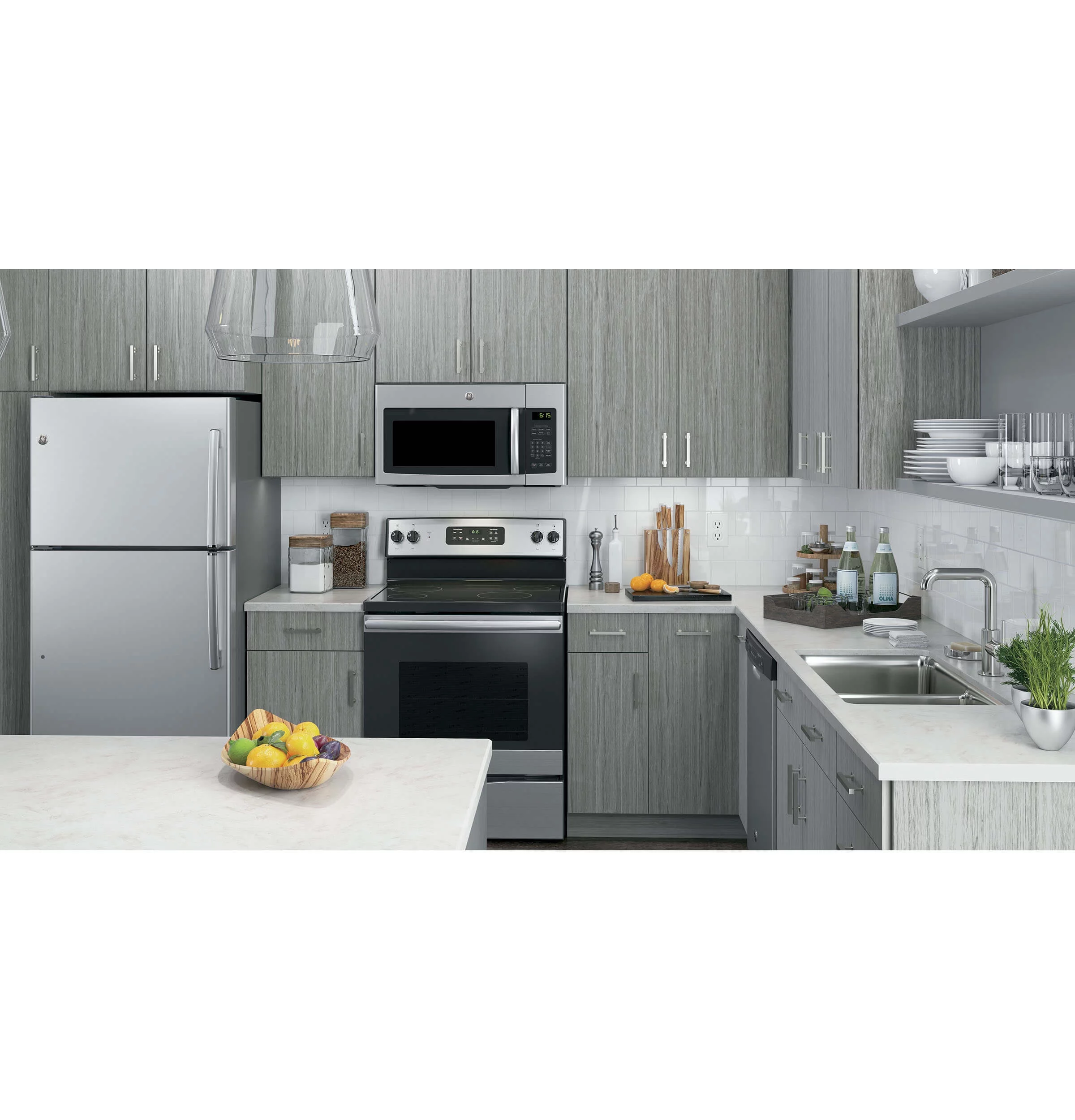 GE GIE18ISHSS 18 Cu. Ft. Stainless Top Freezer Refrigerator