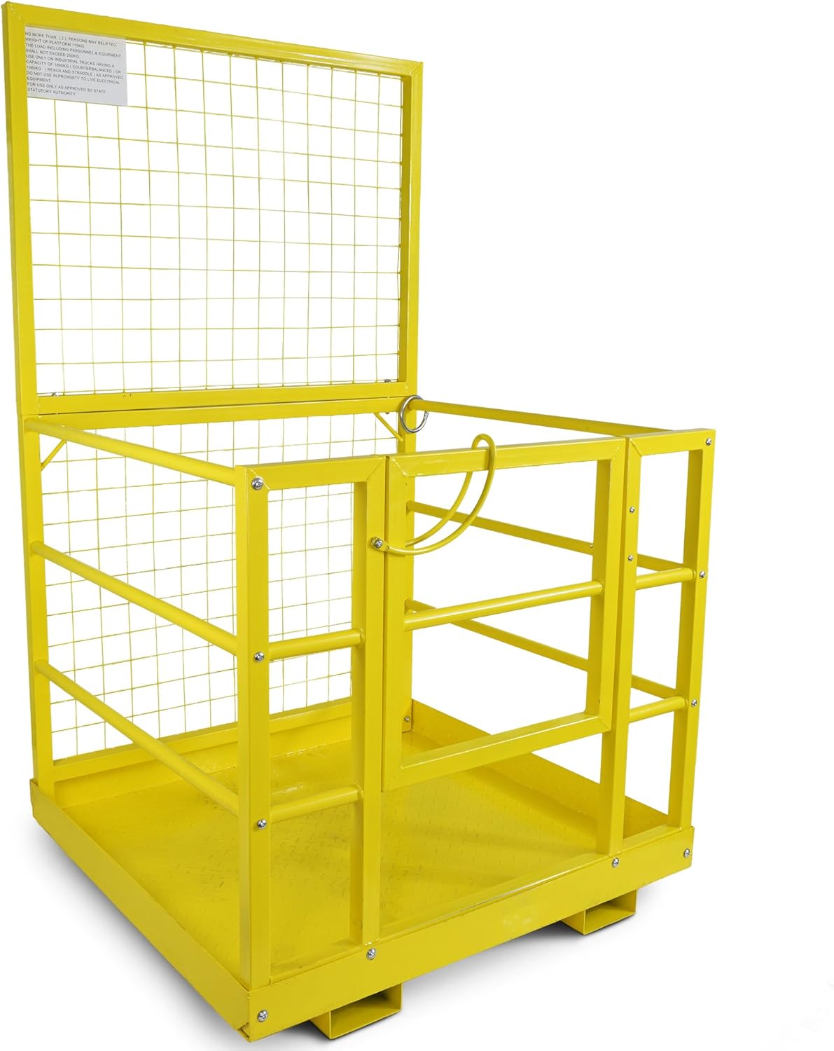 Titan Attachments 2 Person Forklift Safety Cage 45" x 43" 1,200 lb. Capacity