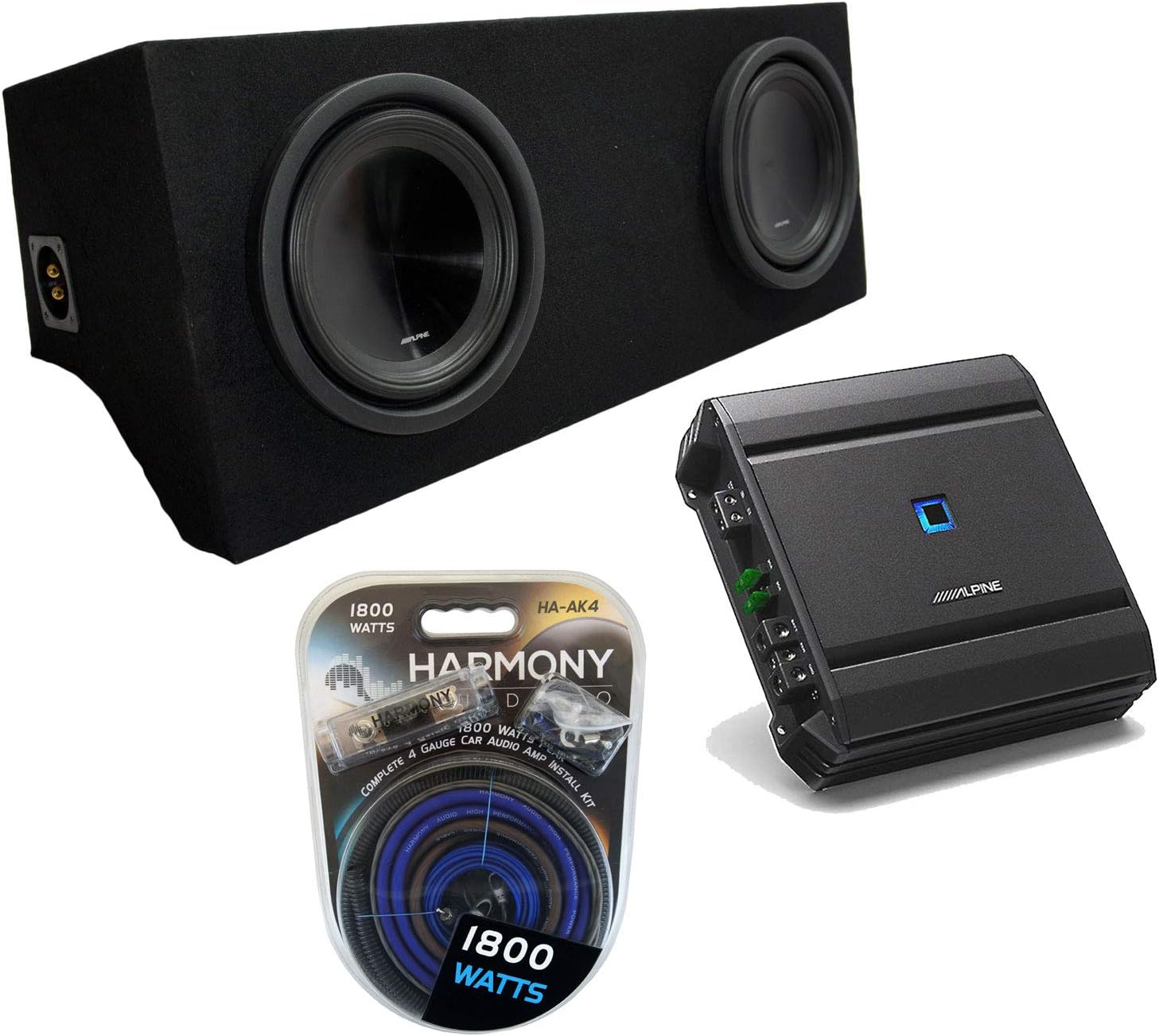 Compatible with 2005 2006 2007 2008 2009 2010 2011 2012 2013 2014 Ford Mustang Coupe Alpine SWT-10S2 Car Audio Subwoofer Single 10 Custom Sub Box Enclosure Package New