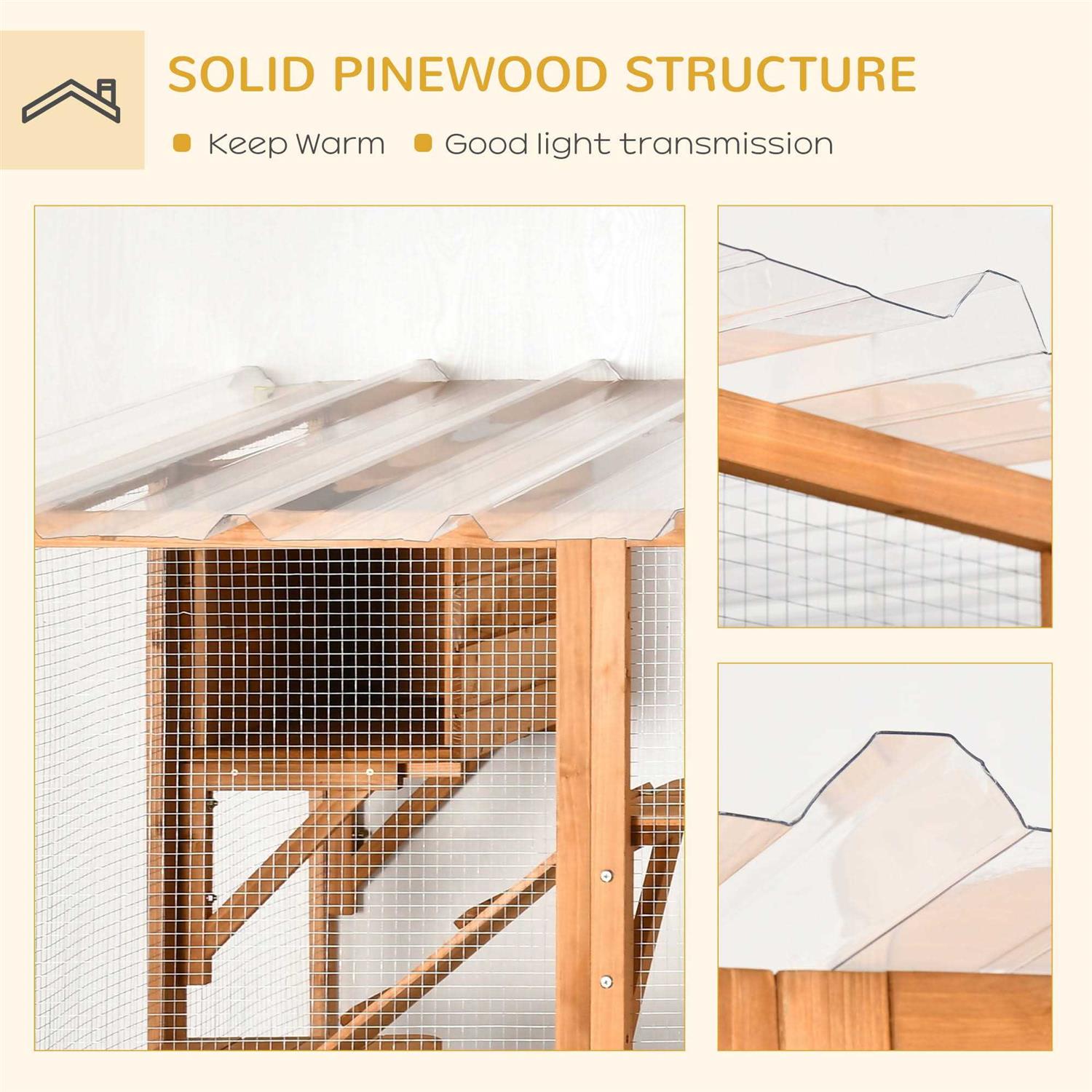 PawHut Outdoor Cat House Wooden Catio - Pet Supplies online store