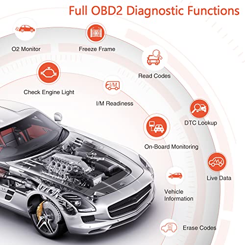 KZYEE KC601 Heavy Duty Scan Tool, Diesel Truck Diagnostic Scanner Transmission DPF Code Reader and Eraser with Live Data/ECU Info for J1587/J1708 J1939 Trucks