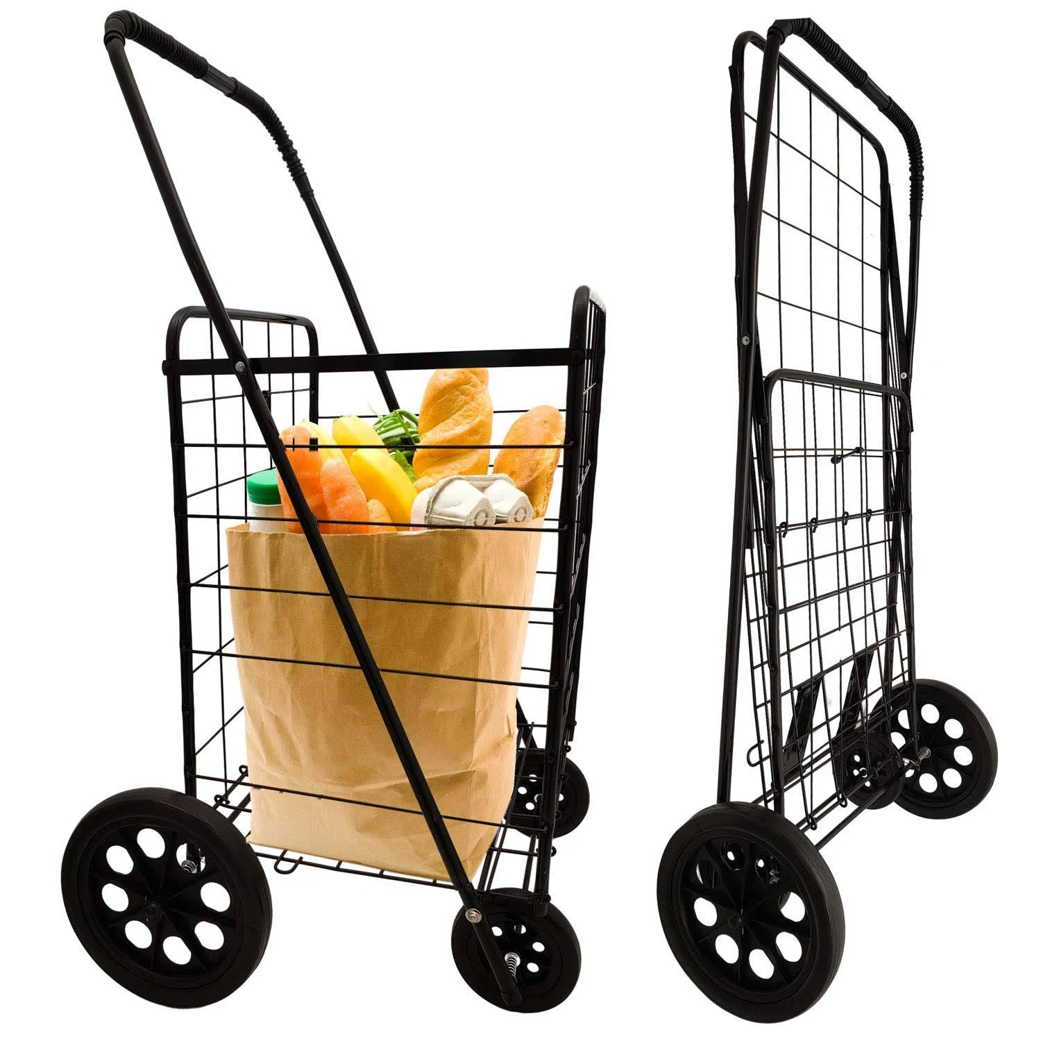 Extra Large Light Weight Folding Shopping Grocery Storage Cart Jumbo Size