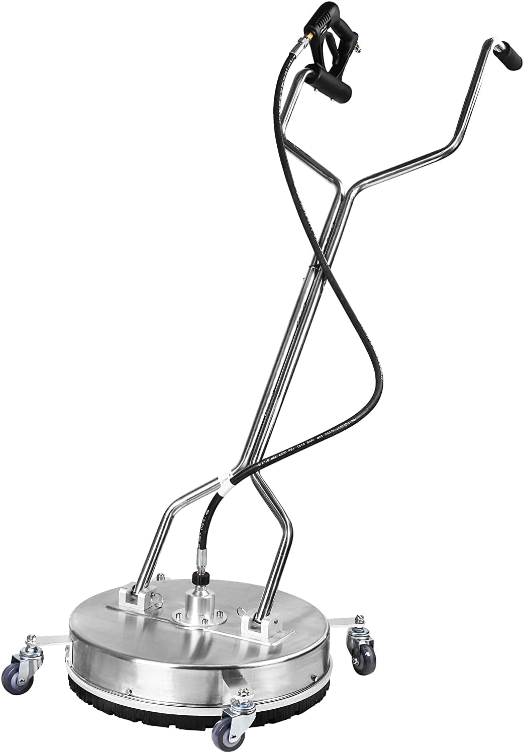 WOJET Surface Cleaner Ground Washer 20" Stainless Steel Brush Pan 4000 PSI Max for Power Pressure Washer Floor Road Plaza Flat Ground PA7605