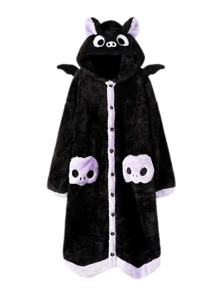 'Batsy' Kawaii Fleeced Bear Pattern Warm Pjms