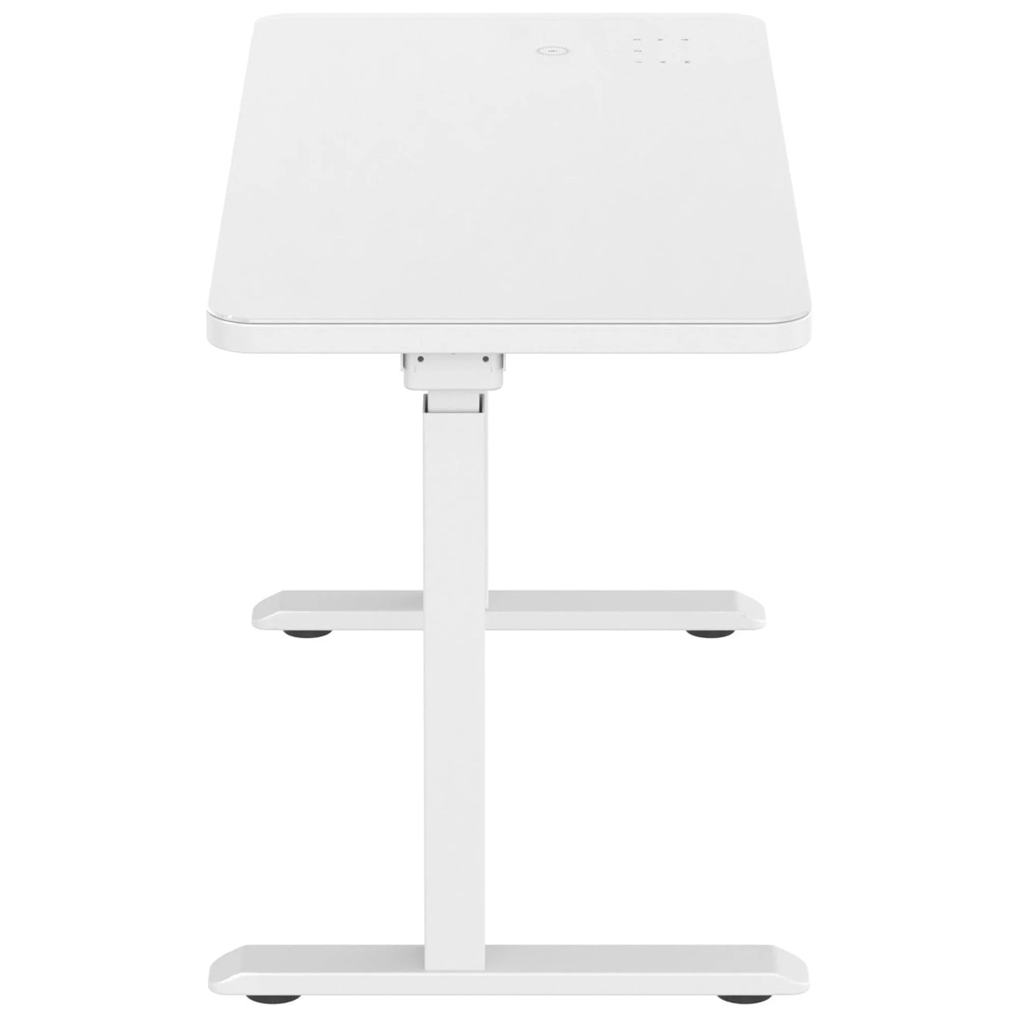 Glass Tabletop standing desk - White