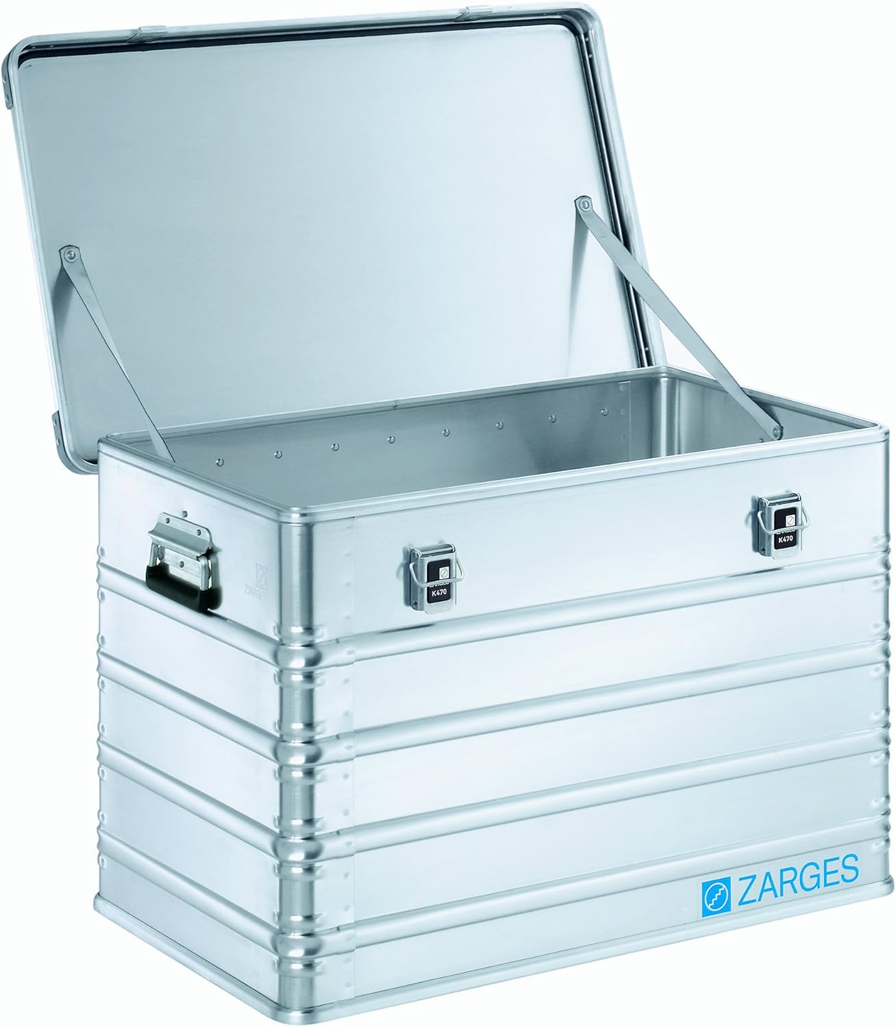 Zarges?K470 Aluminum Hard Protective Carrying Case, Portable Stackable Storage, Customizable Safe Lock Box, Dust and Water Resistant (44.1 x 28.3 x 18.9 Inches)