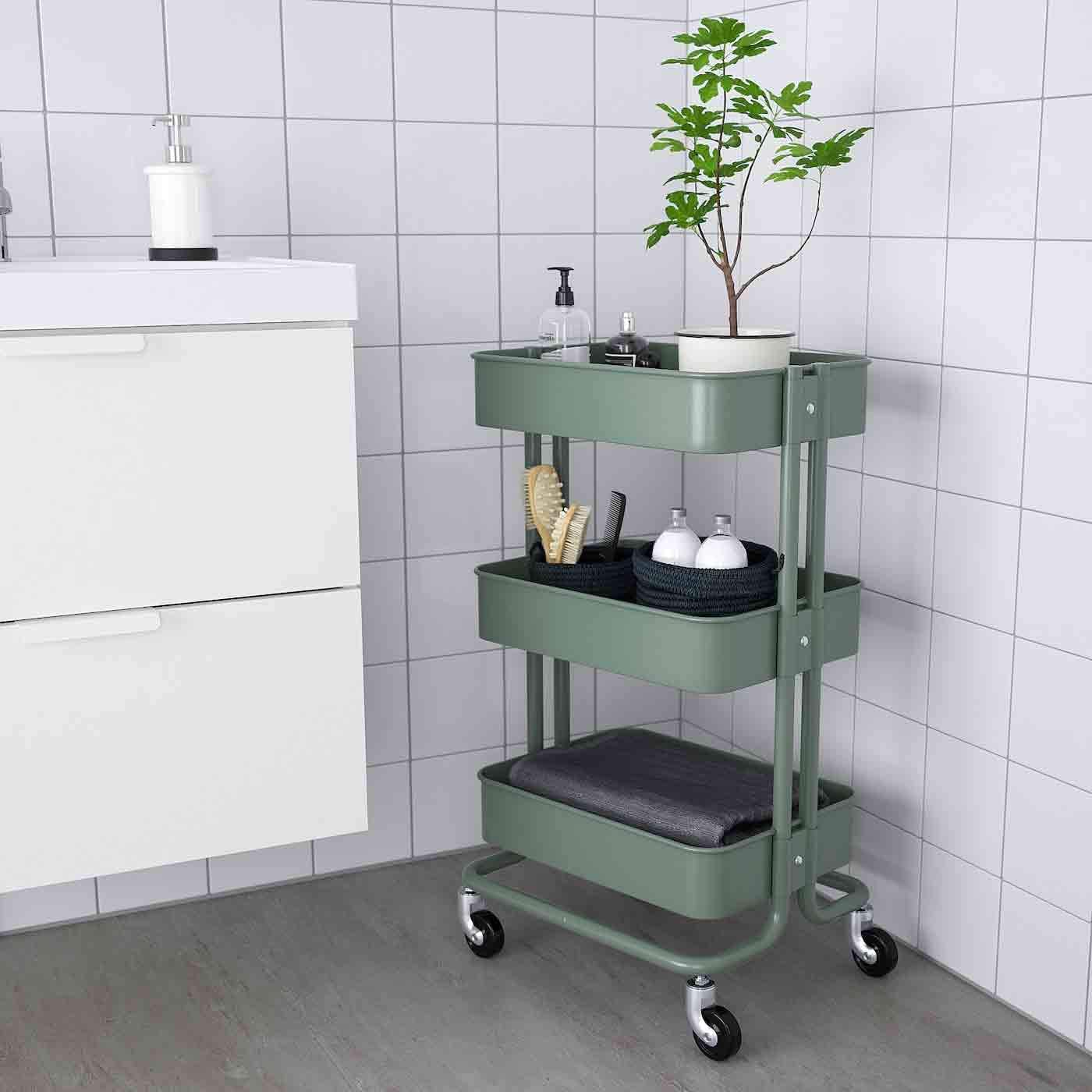 IKEA Raskog Home Kitchen Storage Utility cart (Grey-Green)