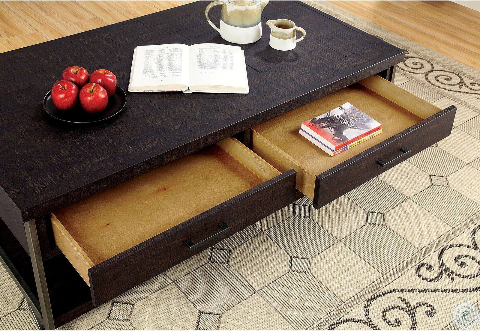 Furniture of America Coffee Table Wasta Dark Oak