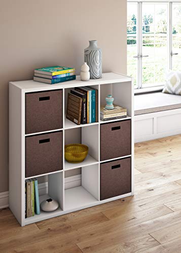 ClosetMaid 6 Cube Storage Shelf Organizer Bookshelf with Open Back, Vertical or Horizontal, Easy Assembly, Wood, Black Finish