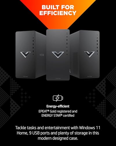 HP Victus 15L Desktop | Gaming PC | AMD Ryzen 5 5600G, Hex-Core Processor | 32GB RAM, 1TB SSD | AMD Radeon RX 6400 Graphics | WiFi 6 | Windows 11 Home | Mica Silver