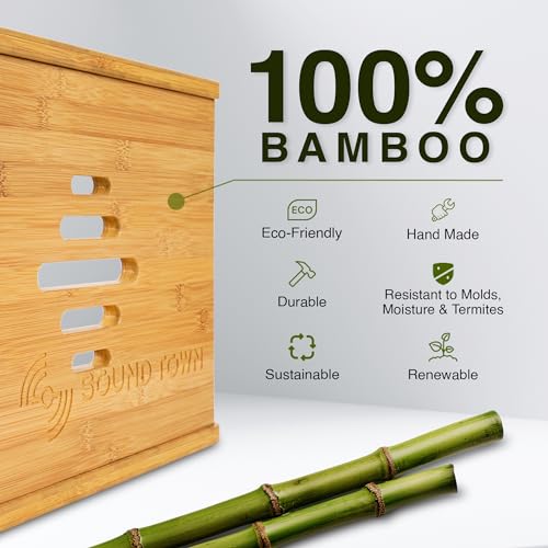 Sound Town DIY 4U Solid Bamboo Studio Rack w/ 14.2" Depth, Ventilation for Recording Room, PA/DJ Pro Audio, Home Audio (STBR-4U)